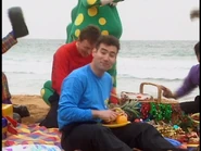Anthony eating fruit in "Wiggly, Wiggly Christmas"