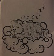 Dorothy sleeping in "Colouring Book"