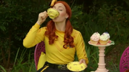 Emma drinking tea