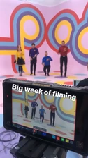 The Wiggles on a monitor
