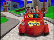 The Wiggles passing a castle