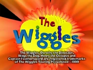 The Wiggles' Logo in the end credits of the 1999 remake of Wiggly, Wiggly Christmas