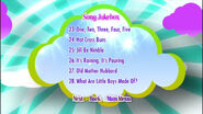 Song selection menu page 4 (Background music: It's Raining, It's Pouring)