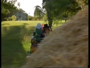 Dorothy and Wally crashing into haystack in the Movie Trailer