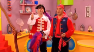 Captain and Alfonso singing in Italian