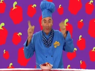 Anthony eating fruit salad in "Let's Eat!"