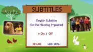 Subtitles menu (Background music: Bunny Hop)