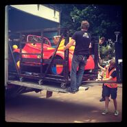 The Big Red Car at Hyde Park, Sydney