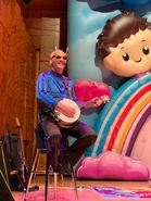 Anthony wearing his new guitar shades