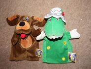 Dorothy and Wags hand puppets