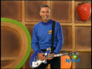 Anthony playing his blue Maton electric guitar on Wiggly Waffle