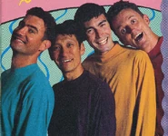 Light blue, dark purple, goldenrod, crimson