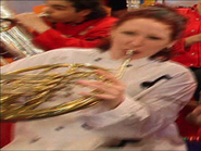 Kristy playing the French horn