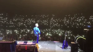 Anthony playing the banjo
