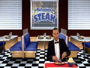 Anthony eating steak in "Let's Eat!"