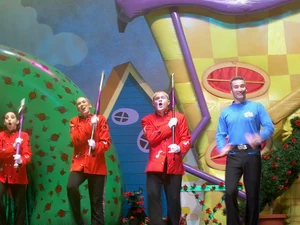 Murray (middle right) dancing during a  of "".