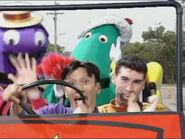 Greg and Jeff in the Big Red Car