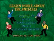 Learn More About Animals menu (Song used: Koala La La)