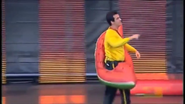 Sam in a melon suit