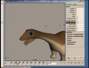 Draft animation test of the brontosaurus