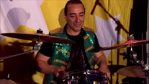 Pace playing drums during .