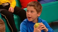 Little Anthony eating apple in "Bill the Billycart"