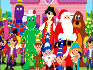 Cartoon version of The Wiggly Friends in "Dorothy the Dinosaur Meets Santa Claus"