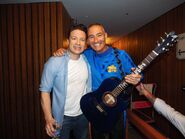 Anthony and Jamie Oliver at the Sydney opera house