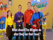 "What should The Wiggles do after they eat their food?"