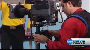Damcevski filming the music video for "" during production of .
