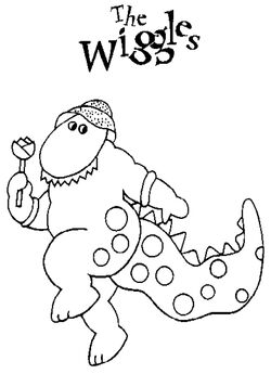 wiggles character coloring pages