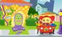 The Cartoon Wiggles and the Big Red Car outside Wigglehouse