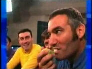 Anthony eating apple on "Good Morning Australia"