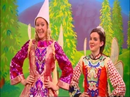 Fairy Clare and Fairy Larissa in their beautiful, sparkly/glittery Irish dancing fairy dresses