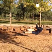 Simon on Playground Zipline