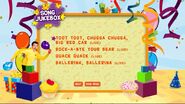 Song selection menu page 1 (Background music: Fruit Salad)