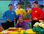 The Awake Wiggles realizing that Jeff was only serving the food for them.