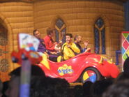 The Big Red Car in London,England