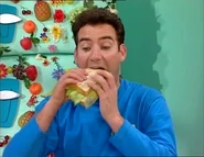 Anthony eating sandwich in "Hygiene"