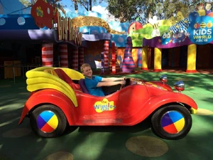 Michael King in the Big Red Car in 2016