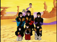 Greg, The Other Wiggles, and 3 of the children as 6 beavers