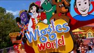 The Wiggly Friends on "Wiggles World" sign at Dreamworld