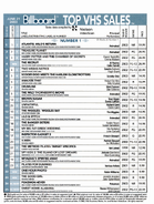 #25 on Top VHS Sales in June 21, 2003