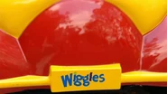 The Wiggles' name on the back of the Big Red Car