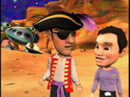 Jeff and Captain Feathersword in "Space Dancing!" (CGI)