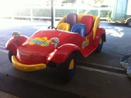 The Big Red Car on the set of "Wiggly Safari"