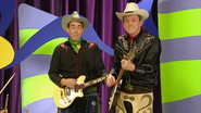 Greg and Murray as cowboys