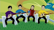 The Animated Taiwanese Wiggles playing their instruments