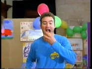 Anthony eating apple in "The Wiggles Movie"