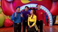 The Wiggles wearing berets